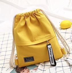 Canvas Drawsting Backpack Shoulder Bags For Women Female Solid Organizer Bags For Ipad Mobile Phone Zipper Outdoor Sports Bags