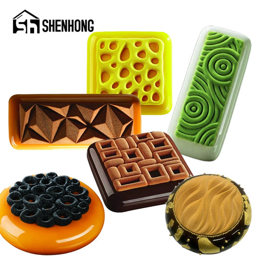 SHENHONG Non-Stick Silicone Cake Molds Mousse Bakeware Set Party Dessert Baking Moulds Pastry Decorating Tools Kitchen Utensil