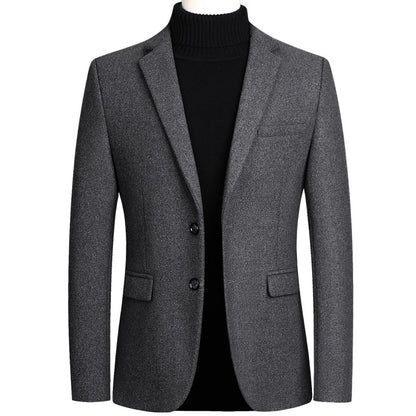 Mens Woolen Formal Wedding Tudexo Suit Jacket Men Business Casual Slim fit classic Wool Blazers Black Grey Red Veste Homme 4XL