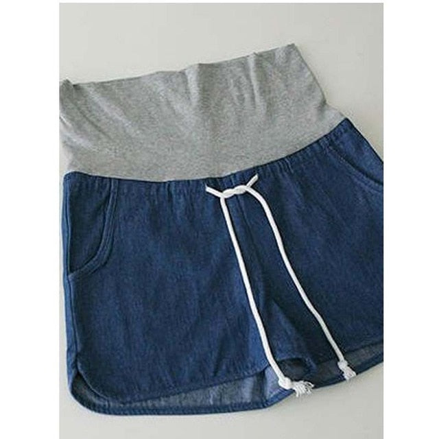 Pregnant Women&#39;s Shorts Summer Wear Low-Waisted Denim Shorts Summer Wear New Spring Loose Pants for Pregnant Clothes