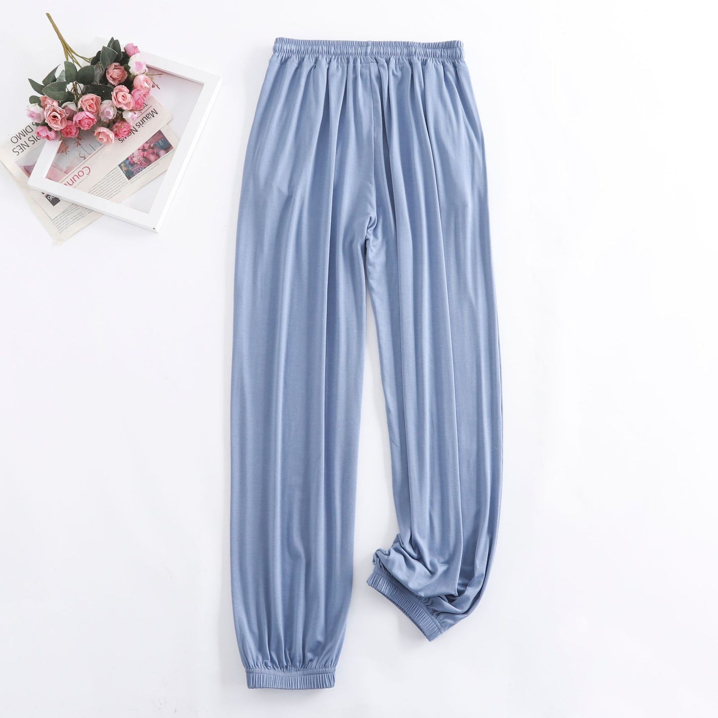 Pantalon Pour Femme New Autumn Winter Modal Women's Pajamas Pant Home Wear Sleep Bottoms Wide Leg Trousers 13 Colors