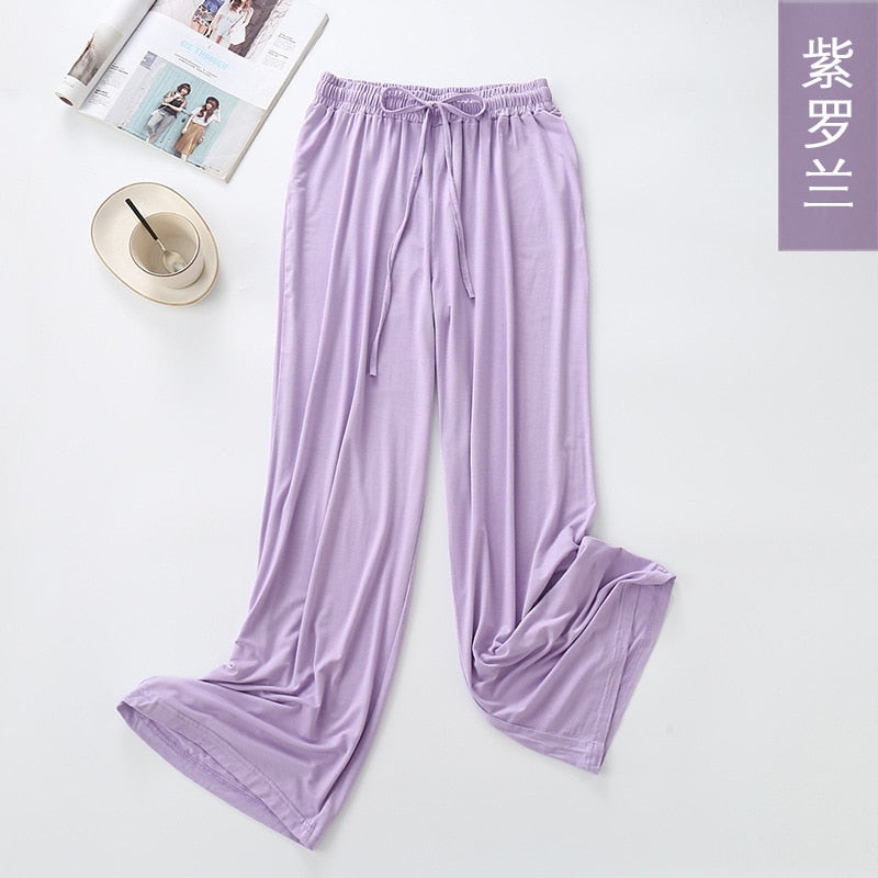 Hot Sale Multiple Colour Winter Women&#39;s Home Pants Homewear Pants Spring Autumn Modal Loose Pyjama Trousers Women Lounge wear