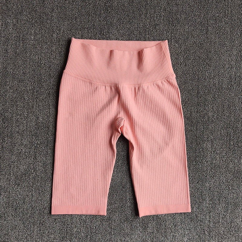 WAREBALL Seamless Fitness Women Yoga Shorts High Waist Workout Shorts Hip Push Up Yoga Running Shorts Sport Gym Leggings