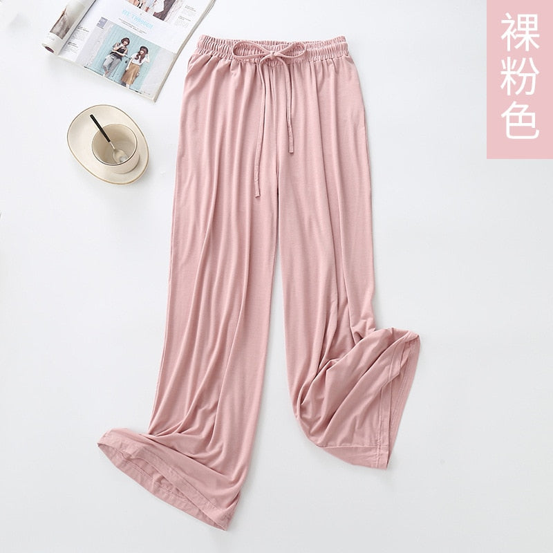 Hot Sale Multiple Colour Winter Women&#39;s Home Pants Homewear Pants Spring Autumn Modal Loose Pyjama Trousers Women Lounge wear