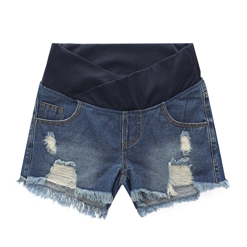 Pregnant Women&#39;s Shorts Summer Wear Low-Waisted Denim Shorts Summer Wear New Spring Loose Pants for Pregnant Clothes