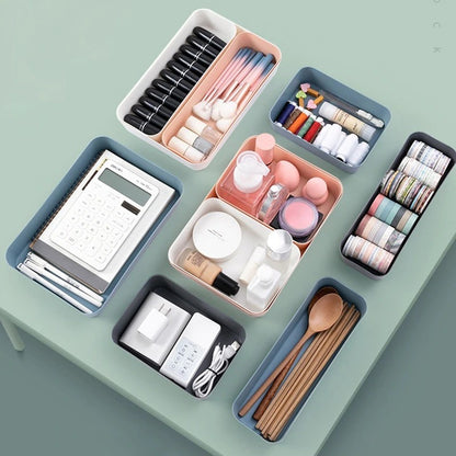 Household Convenient Storage Box Home Drawer Storage Box Kitchen Tableware Storage Organizer Tabletop Cosmetics Storage Case