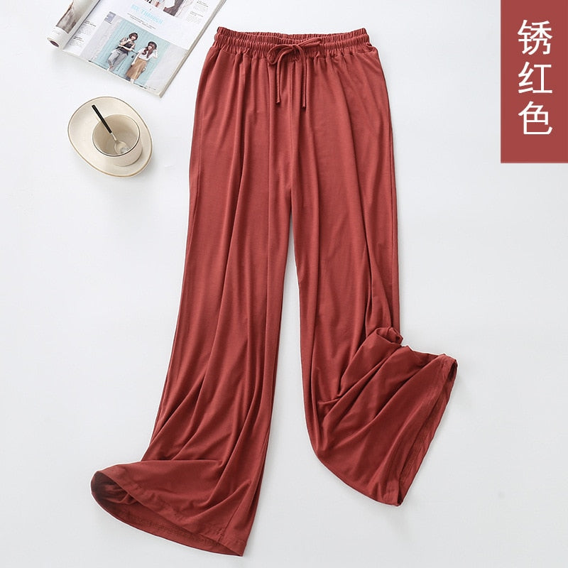 Hot Sale Multiple Colour Winter Women&#39;s Home Pants Homewear Pants Spring Autumn Modal Loose Pyjama Trousers Women Lounge wear