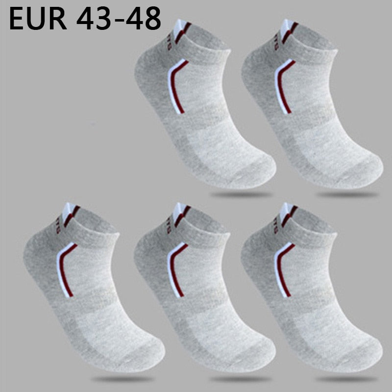 10 Pieces=5 Pairs/lot Men Socks Mesh Breathable Short Casual Socks Summer Cotton Sports Socks Absorb Sweat Ankle Socks Set Meias