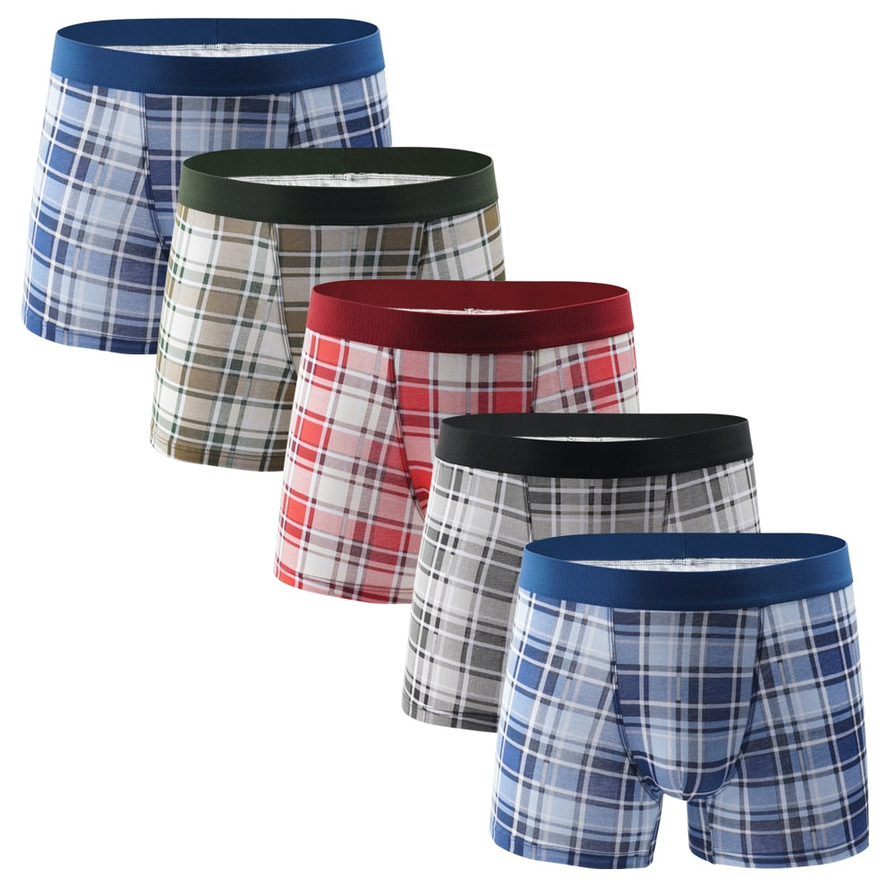 4Pcs Boxer Underwear Cotton Mens Underwear Cotton Boxers Underpants Breathable Boxer Shorts Men Cueca Male Panties Boxershorts