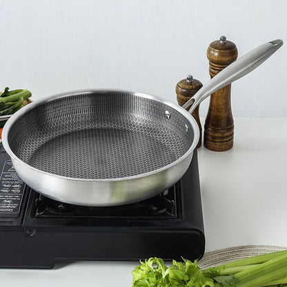 Non-Stick Stainless Steel Pan Cooking Sided Non-stick Non-coated Full Screen Omelet Steak Pancake Cookware Kitchen