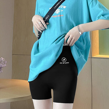 Seamless Biker Shorts Women Fitness Casual High Waist Fashion Summer Slim Knee-Length Bottoms Black Cycling Shorts Streetwear