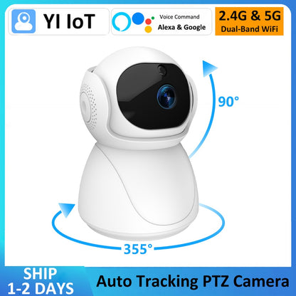 5Ghz 2.4G Dual-Band 1080P WiFi Wireless Auto Tracking Baby Monitor PTZ Security Surveillance CCTV Mini YIIOT Camera Alexa Google