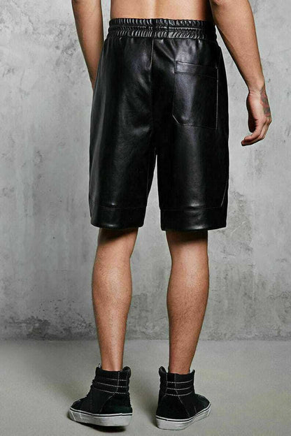 New Men&#39;s Leather Shorts Genuine Soft Lambskin Sports Gym Causal Wear Pants ZL01