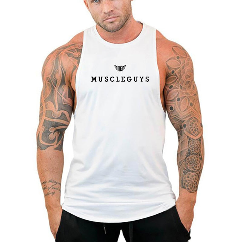 Mens tank tops shirt gym tank top fitness clothing vest sleeveless cotton man canotte bodybuilding ropa hombre man clothes wear