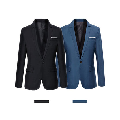 Blue Men Blazers Work Office 2022 Men Tuxedos For Formal Occasions Pockets Coat Blazers Male Custom Men&#39;s Business Slim Blazers