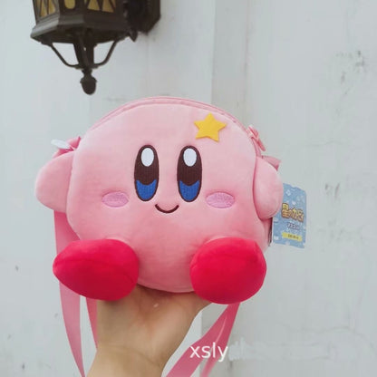 Cartoon Kirby Star Game plush messenger bag Kirby Plush Toy Girl hand crossbody Women Mobile Phone Bag Coin Purse Kids Xmas Gift