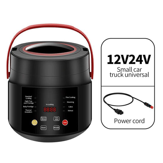 Electric Mini Rice Cooker MultiCooker Portable Car Rice Cooker  12V 24V Cooking Machine For Car and Truck English Menu