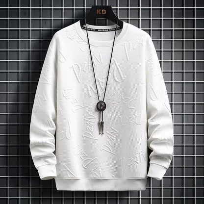 Spring Autumn Men&#39;s Sweatshirt Korean Fashion Streetwear English Long Sleeve Top Men Trend Men Clothing Harajuku Pullover Hoodie