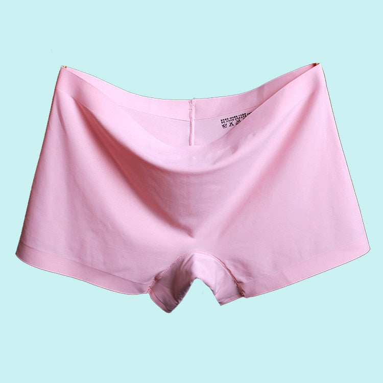 Ice Silk Seamless Underwear Women's Cotton Crotch Boxer Shorts Ladies Pants Four Corners Anti-empty Summer Thin Section
