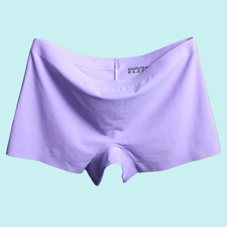 Ice Silk Seamless Underwear Women's Cotton Crotch Boxer Shorts Ladies Pants Four Corners Anti-empty Summer Thin Section