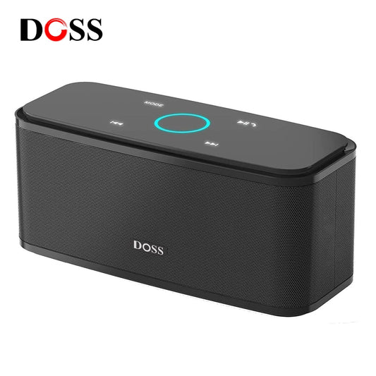 DOSS SoundBox Touch Control Bluetooth Speaker Portable Wireless Loud Speakers Stereo Bass Sound Box Built-in Mic for Computer PC