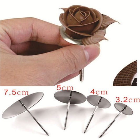 Stainless Steel Piping Nail Cake Baking Piping Stands Tools Cake Flower Nails Bottom Tray Decorating DIY Pastry Kitchen Tools