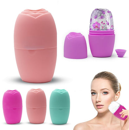 1pc Skin Care Beauty Lifting Contouring Tool Silicone Ice Cube Trays Ice Globe Ice Balls Face Massager Facial Roller Reduce Acne