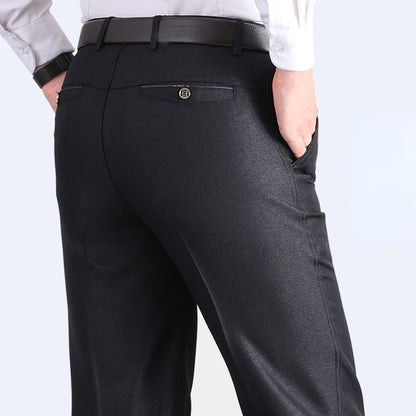 Formal Pants Men&#39;s Summer Thin Autumn Thick Black Blue Grey Stretch Bussiness Loose Suit Big Plus Size Office Trousers YYQWSJ