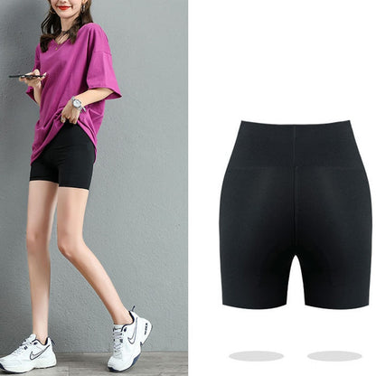 Seamless Biker Shorts Women Fitness Casual High Waist Fashion Summer Slim Knee-Length Bottoms Black Cycling Shorts Streetwear