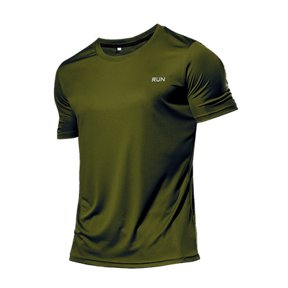 High Quality Polyester Men Running T Shirt Quick Dry Fitness Shirt Training Exercise Clothes Gym Sport Shirt Tops Lightweight