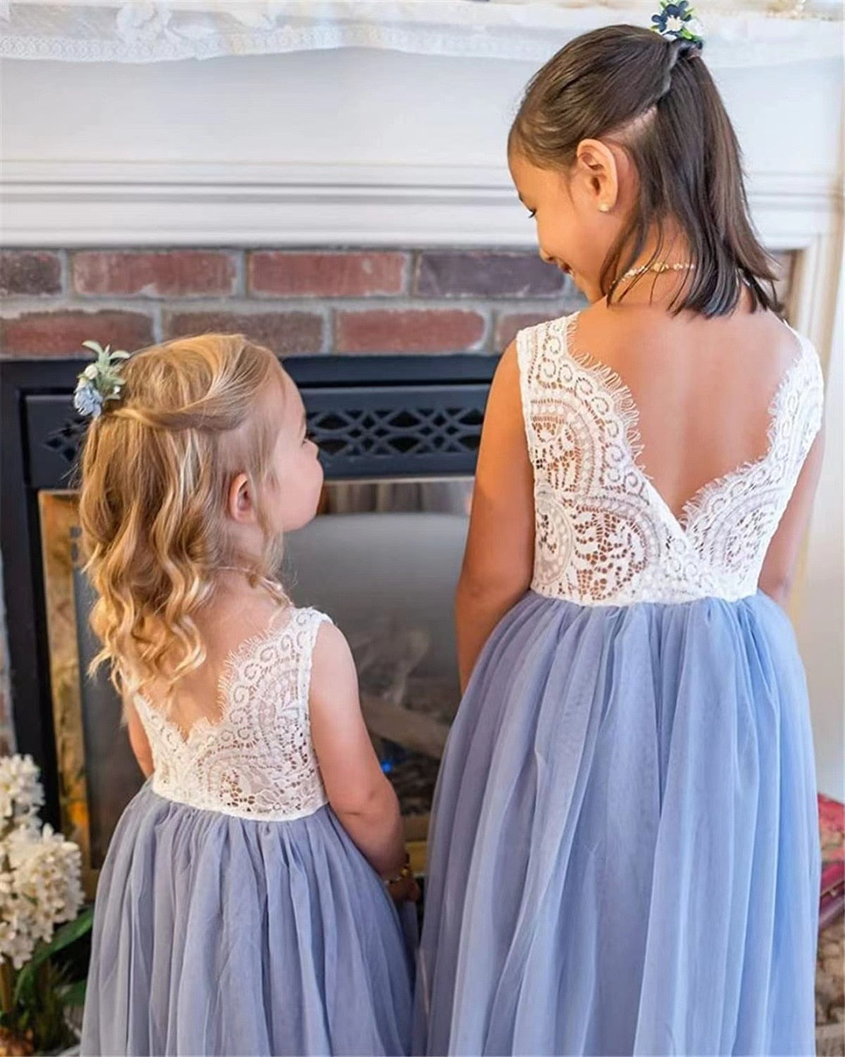 Flower Girl Dress Baby Kids Summer Princess Party Lace Wedding Birthday Dresses Children Clothing 2 4  6 8 10 12 14