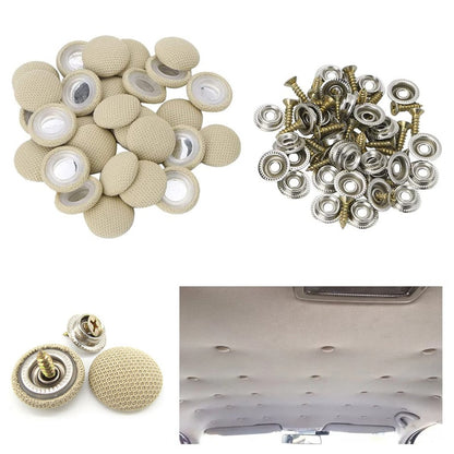 20/40pcs Car Interior Roof Buckles Headliner Ceiling Cloth Fixing Screw Cap Repair Automotive Care Fabric Buckle Rivets Retainer