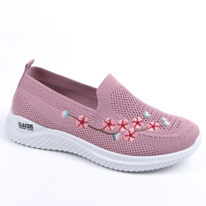 Women Sneakers Mesh Breathable Floral Comfort Mother Shoes Soft Solid Color Fashion Female Footwear Lightweight Shoes for Women
