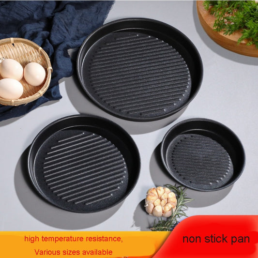 Aluminum Frying Pan Non-stick Barbecue Frying Pan Korean round Tray  Barbecue Grill Tray Kitchen Cooking Cookware