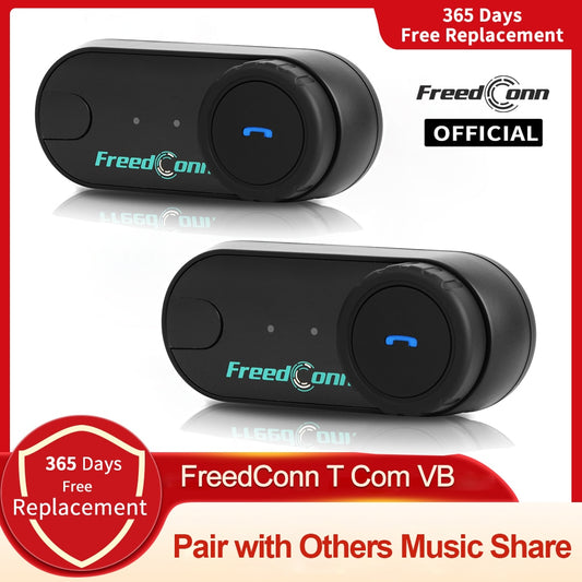 FreedConn Bluetooth Motorcycle Intercom Helmet Headset Headphone FM Music Sharing Helmets Communicator Speaker