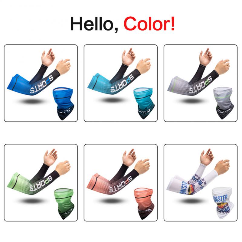 Sun UV Protection Long Gloves Hand Protector Cover Arm Sleeves Ice Silk Sunscreen Sleeves Outdoor Arm Cool Sport Cycling Sleeves