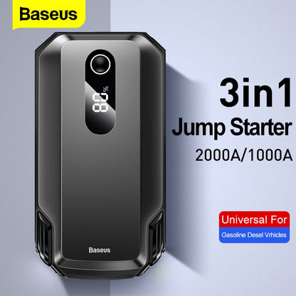 Baseus Car Jump Starter Power Bank 20000mAh 10000mAh Portable Car Booster Emergency Battery Charger 12V 2000A Starting Device