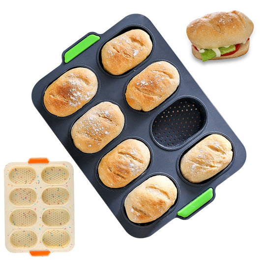 Mini baguette baking tray Bread baking mould Silicone non-stick bread baking tray Mould for baking French bread stick rolls 1PC