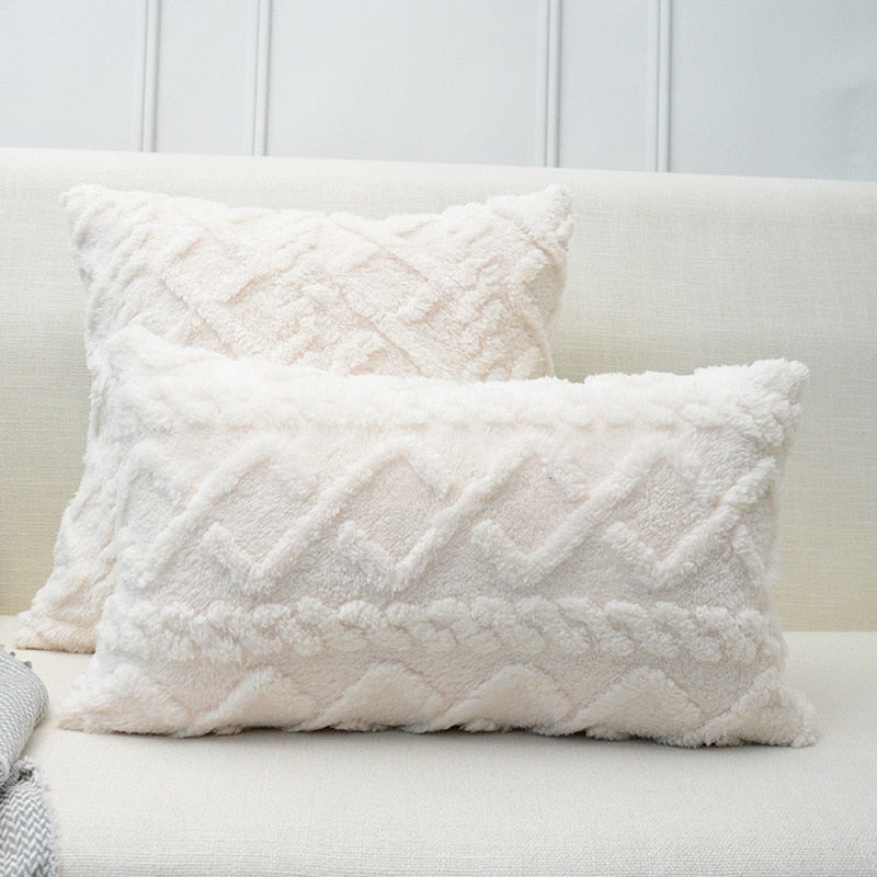 Decorative Cushion Cover 45x45 Plush Home Pillows Case Retro Fluffy Soft Throw Pillow Cover For Living Room Sofa Couch Decor