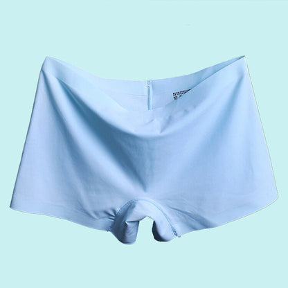 Ice Silk Seamless Underwear Women's Cotton Crotch Boxer Shorts Ladies Pants Four Corners Anti-empty Summer Thin Section