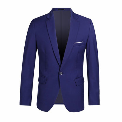 Blue Men Blazers Work Office 2022 Men Tuxedos For Formal Occasions Pockets Coat Blazers Male Custom Men&#39;s Business Slim Blazers