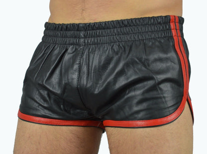 New Men&#39;s Leather Shorts Genuine Soft Lambskin Sports Gym Causal Wear Pants ZL01