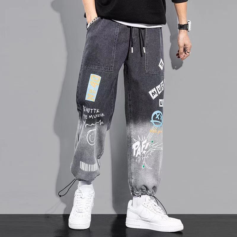 Streetwear Hip Hop Cargo Pants Men&#39;s jeans Cargo Pants Elastic Harun pants Joggers Pants 2022 Autumn and Winter