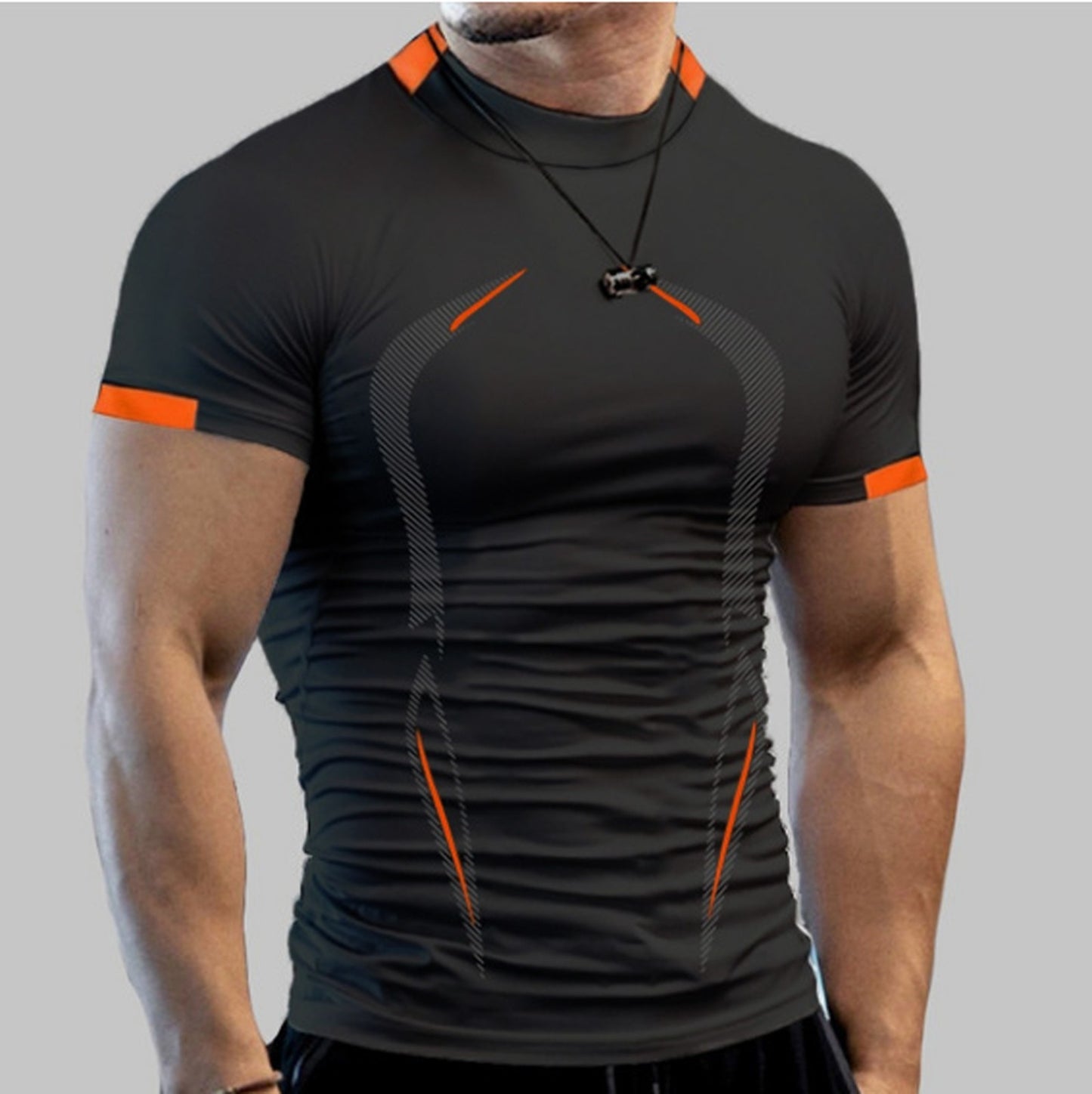 Summer Gym Shirt Sport T Shirt Men Quick Dry Running Shirt Men Workout Tees Fitness Tops Oversized Short Sleeve T-shirt Clothes