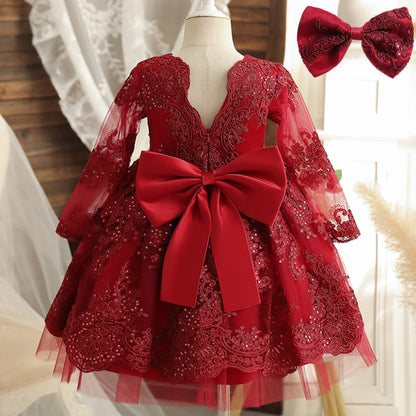 12M Baby Girl 1 Year Birthday Dress Newborn Christening Gown Infant Girls Dress Toddler Baptism Dresses Little Baby Vestidos