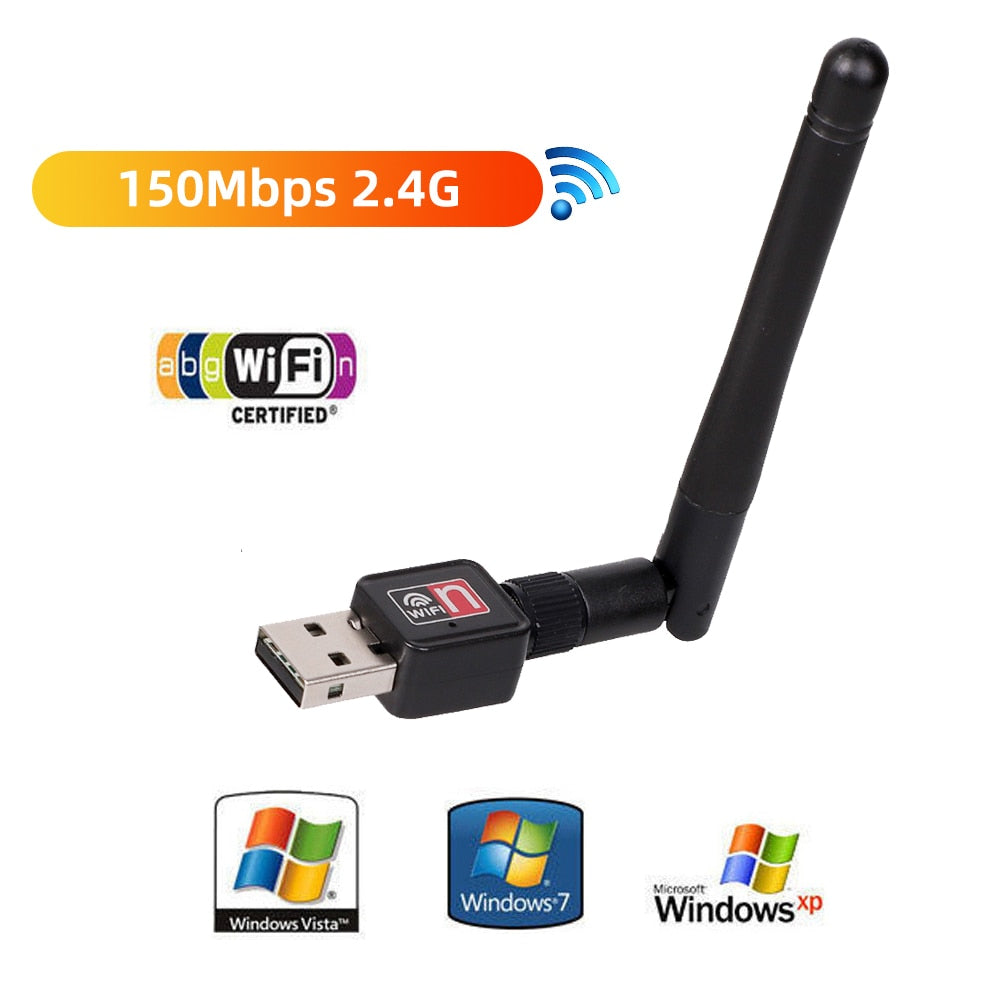 USB Wifi Adapter 150Mbps 2.4G Wireless Network Card 802.11n/g/b Ethernet Wi-fi Dongle USB Lan Wifi Receiver for PC Windows