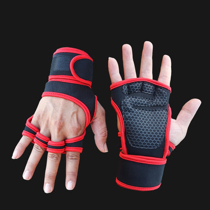 1 Pairs Weightlifting Training Gloves for Men Women Fitness Sports Body Building Gymnastics Gym Hand Wrist Palm Protector Gloves