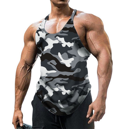 Summer Camouflage Tank Top Men Breathable Bodybuilding Tee Gym Clothing Men Man Sleeveless Shirt Fashion Gym Wear Fitness Tee