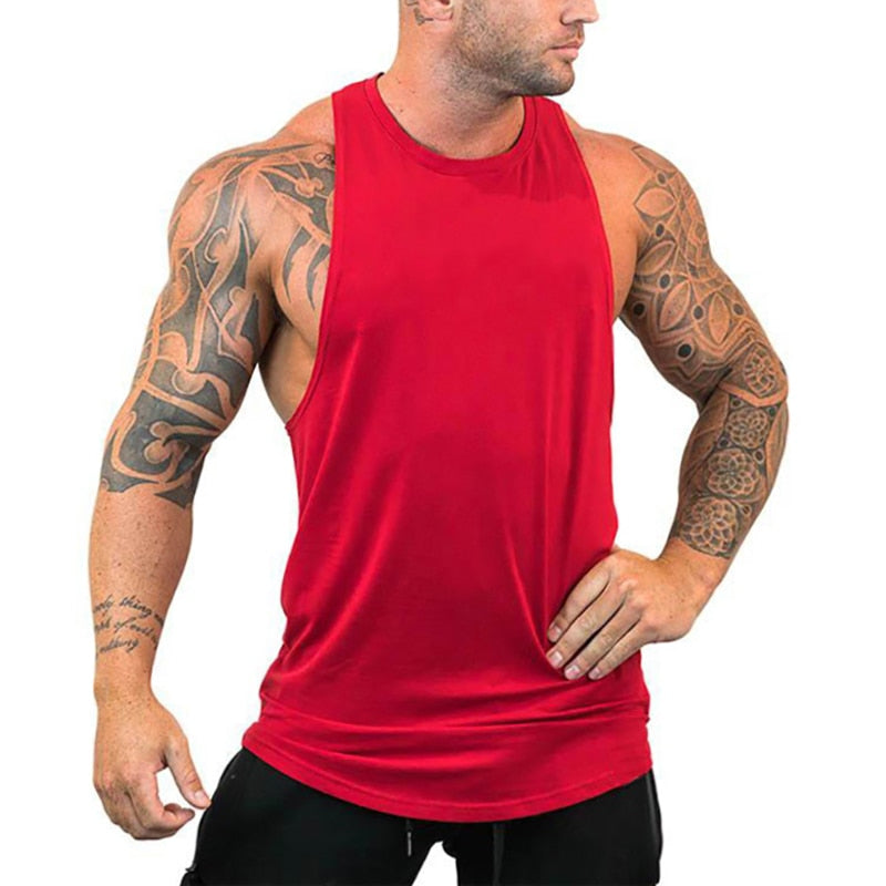 Mens tank tops shirt gym tank top fitness clothing vest sleeveless cotton man canotte bodybuilding ropa hombre man clothes wear