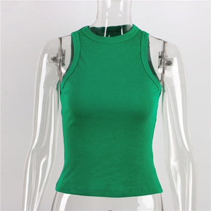 Summer Sexy Backless Tank Top Women Sleeveless Vest Quality Y2k Knitted Camis Tank Tops Women Casual Solid Color Basic Camisole